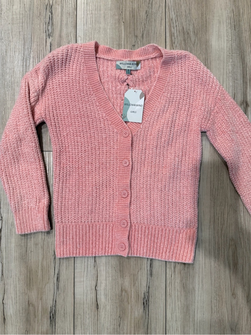 Willow Pink V-Neck Button Front Cardigan